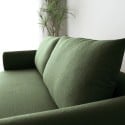 3-seater modern Nordic style fabric sofa design 196cm green Geert Discounts