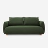 3-seater modern Nordic style fabric sofa design 196cm green Geert Bulk Discounts