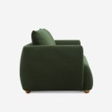 3-seater modern Nordic style fabric sofa design 196cm green Geert Model