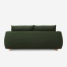 3-seater modern Nordic style fabric sofa design 196cm green Geert Measures