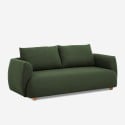 3-seater modern Nordic style fabric sofa design 196cm green Geert Choice Of