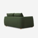 3-seater modern Nordic style fabric sofa design 196cm green Geert Characteristics