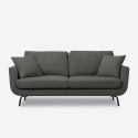 Modern Nordic style 3-seater sofa, essential grey fabric: Folkerd. Offers