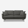 Modern Nordic style 3-seater sofa, essential grey fabric: Folkerd. Offers