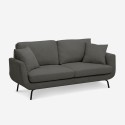 Modern Nordic style 3-seater sofa, essential grey fabric: Folkerd. Sale