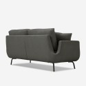 Modern Nordic style 3-seater sofa, essential grey fabric: Folkerd. Catalog