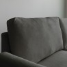 Modern Nordic style 3-seater sofa, essential grey fabric: Folkerd. Measures
