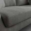 Modern Nordic style 3-seater sofa, essential grey fabric: Folkerd. Buy