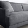 Comfortable 3-seater sofa, metal legs, 200cm, black fabric Egbert. Price