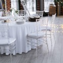 Chiavarina Crystal Transparent Chairs Design for Ceremonies, Bar, Restaurant Characteristics