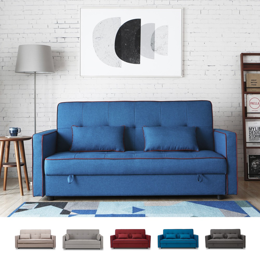 Zalto Classic 2-Seater Fabric Sofa Bed with Storage