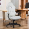 Ergonomic office gaming chair with white Estoril Light lumbar cushion. On Sale