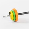 Body pump set with 6-bore barbell and 6 colored weight plates totaling 20 kg by Forutsu. Sale