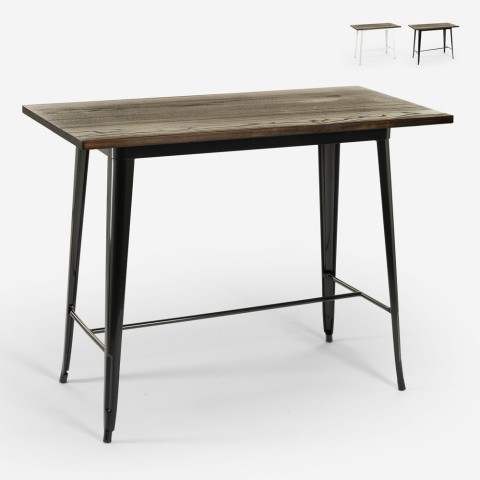 Dining table kitchen industrial style 120x60 wood metal Catal. Promotion