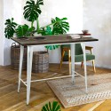 Vintage Industrial Metal Dining Table Catal Brush 120x60x106 On Sale