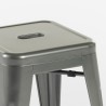 tall Lix steel rocket industrial kitchen bar stool. 