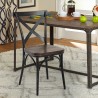 Kitchen and dining room chairs in industrial style, made of wood and metal - Steel Vintage. On Sale
