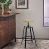 Industrial style swivel screw metal stool Disk for bar and kitchen On Sale