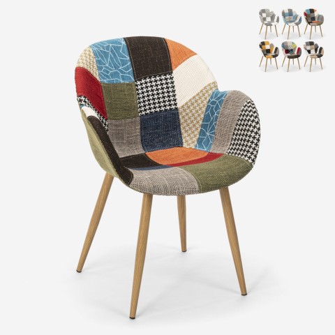 Nordic patchwork design armchair living room kitchen studio Finch Promotion