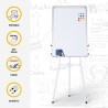 White Magnetic Board 100x70cm with Cletus L Paper Pad Block Discounts