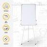 Magnetic board 90x60cm with stand, paper block, and extendable rods by Niels M. Discounts