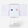 White extendable magnetic board 90x70cm with tripod and paper pad block Niels L Catalog