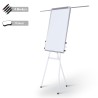 White extendable magnetic board 90x70cm with tripod and paper pad block Niels L Sale