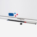 Magnetic whiteboard 180x90cm with double-sided rotating wheels Albert XL. Model