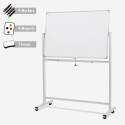 Double-sided white magnetic board, 90x60cm, rotating mobile stand, Albert M. Discounts