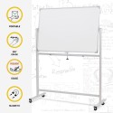 Double-sided white magnetic board, 90x60cm, rotating mobile stand, Albert M. Sale