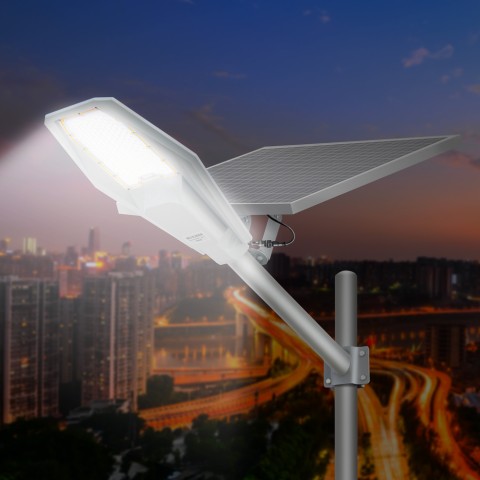 Light with solar panel lasting 8 hours and Bridgelux Runner LED chip. Promotion