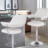 Kitchen bar stool leatherette adjustable armrests chromed base Tampa. Choice Of