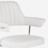 Kitchen bar stool leatherette adjustable armrests chromed base Tampa. 