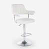 Kitchen bar stool leatherette adjustable armrests chromed base Tampa. Price
