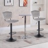 High adjustable kitchen bar stool upholstered in velvet fabric Toronto. Catalog