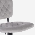 High adjustable kitchen bar stool upholstered in velvet fabric Toronto. Characteristics