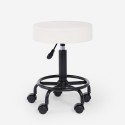 Ergonomic adjustable upholstered beautician swivel stool Senzu. Characteristics