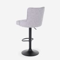Adjustable kitchen bar stool in modern fabric Scranton Cost