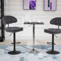 Modern adjustable kitchen bar stool in upholstered fabric Discounts