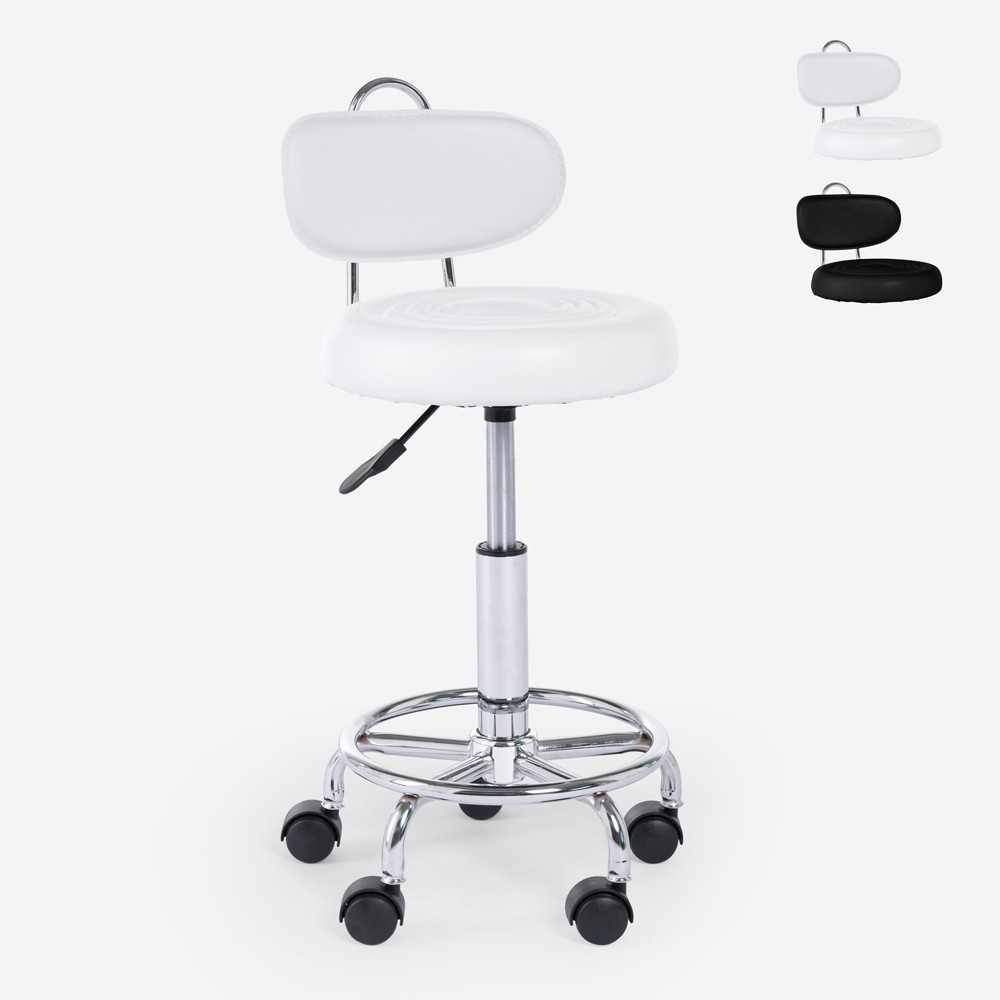 Ergonomic adjustable beautician office stool Kurili.