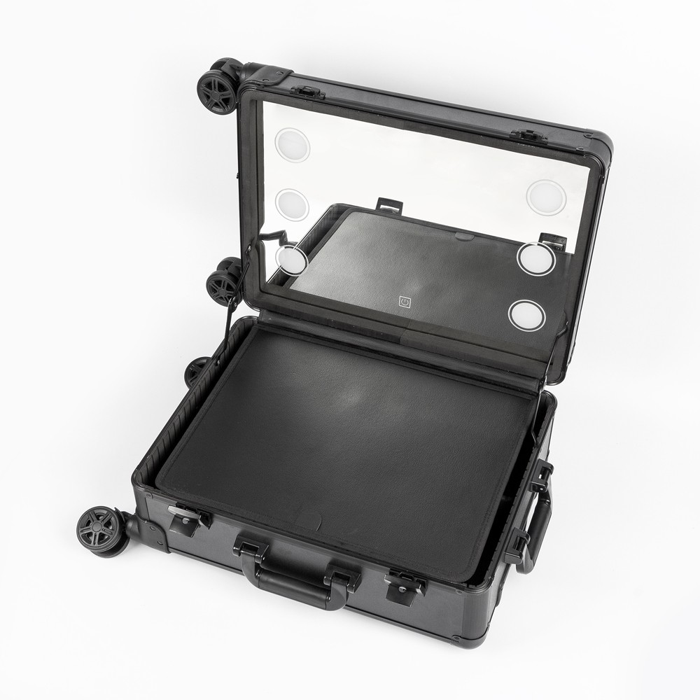 Professional Makeup Trolley Case with Mirror and LED Lights Eva M