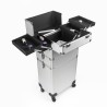 Esthetician trolley suitcase with make-up holder 4 wheels Sirius. Measures