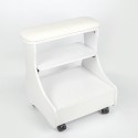 Kaekoon aesthetic pedicure footrest with cushion, drawer, and 4 wheels. Discounts