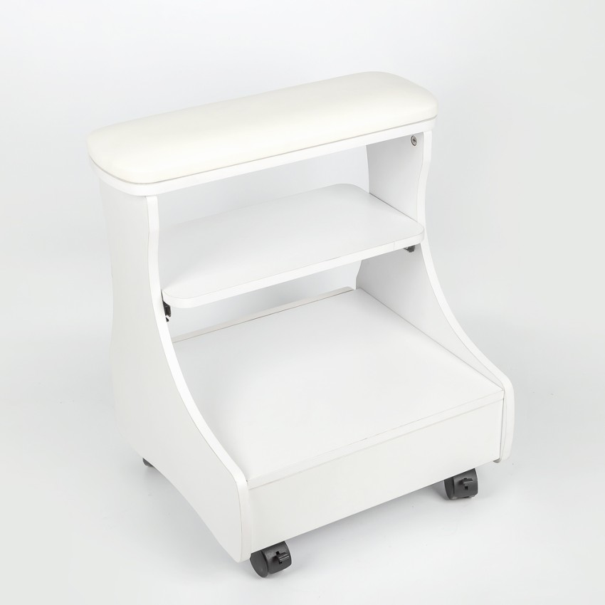 Kaekoon footrest pedicure and aesthetics with cushion, drawer, and 4 wheels.