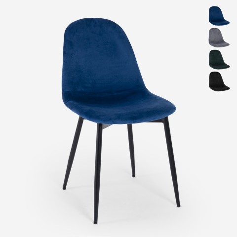 Dining room kitchen restaurant chair in modern design velvet Lozan. Promotion