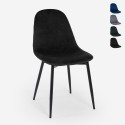 Dining room kitchen restaurant chair in modern design velvet Lozan. Offers