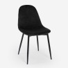 Dining room kitchen restaurant chair in modern design velvet Lozan. Measures