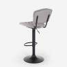 High adjustable kitchen bar stool upholstered in velvet fabric Toronto. Measures