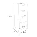 Modern 4 drawer multifunctional bathroom chest of drawers Servez Measures