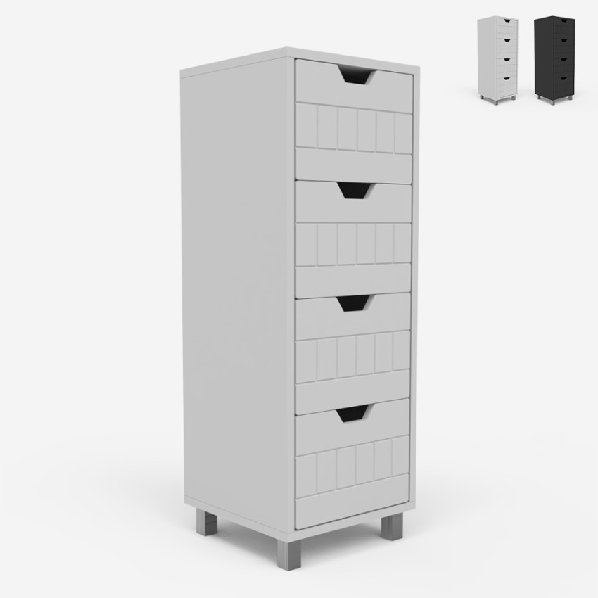 Modern 4 drawer multifunctional bathroom chest of drawers Servez Promotion